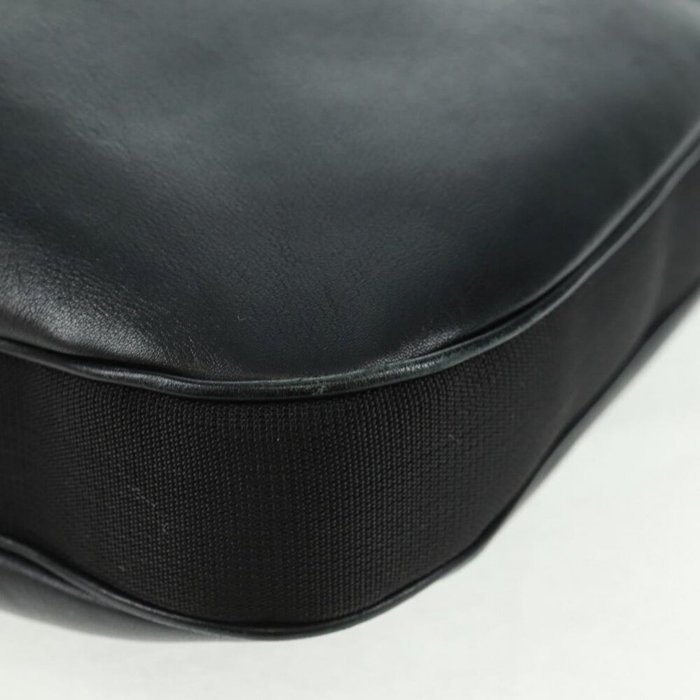Authentic GUCCI Shoulder Bag Leather Black Silver 001 3341 3444 - Picture 3 of 16